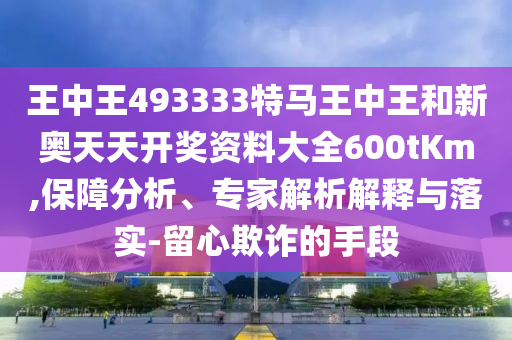 王中王493333特馬王中王和新奧天天開獎(jiǎng)資料大全600tKm,保障分析、專家解析解釋與落實(shí)-留心欺詐的手段